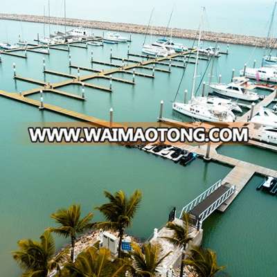 Floating dock aluminum steel structure wood panel floating jetty dock